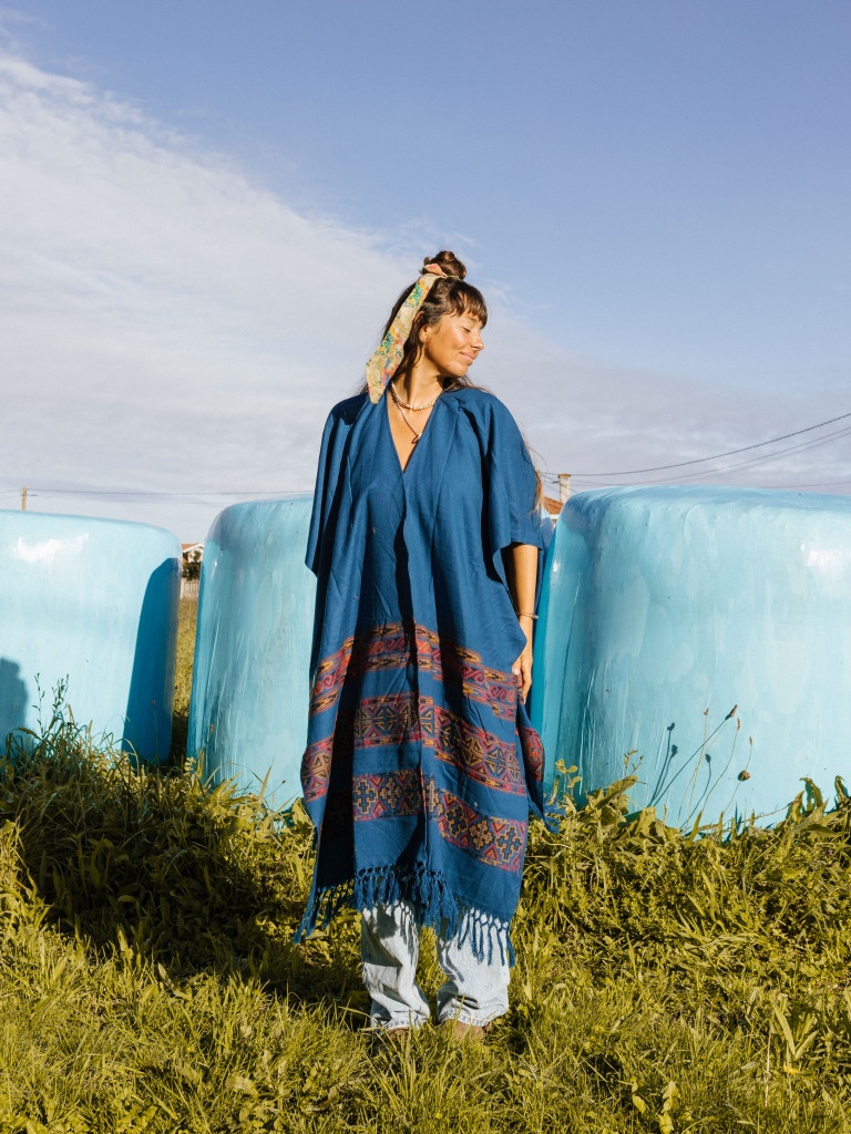 PONCHO SHIMLA BLUE