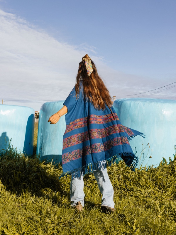 SHIMLA BLUE PONCHO 2