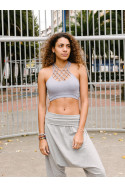 TOP MACRAMÉ GREY