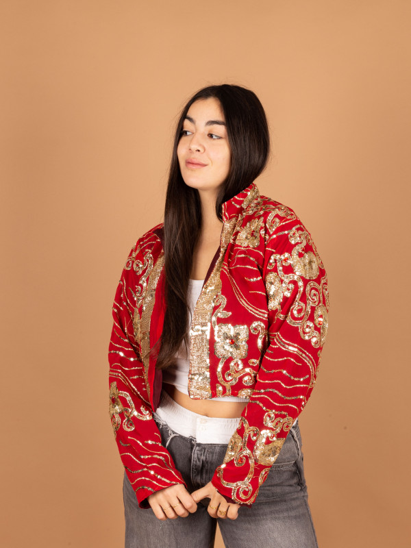 CHAQUETA CROP TESORO S/M 078