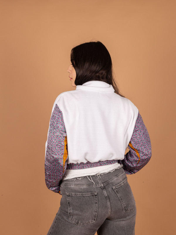 CHAQUETA PICOS CROP WHITE  07 2