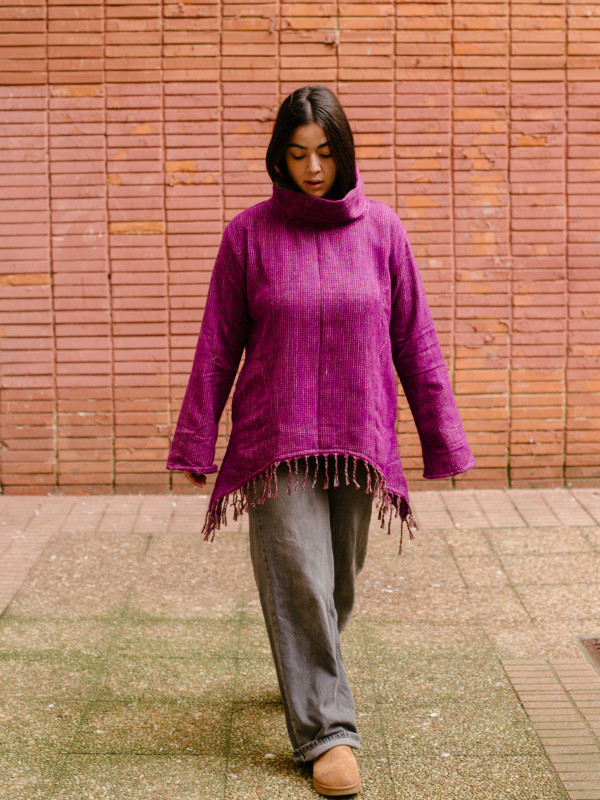 JERSEY LOLIPOP FRINGES FUCSIA