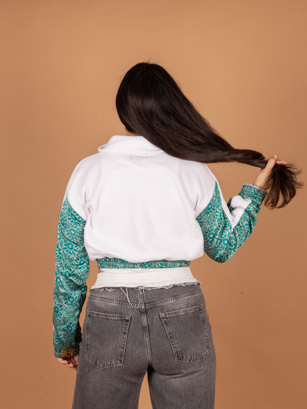 CHAQUETA PICOS CROP WHITE  09 2