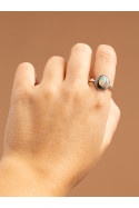 CROWN MOON STONE RING