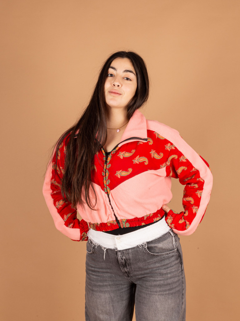 CHAQUETA PICOS CROP CHICLE 028