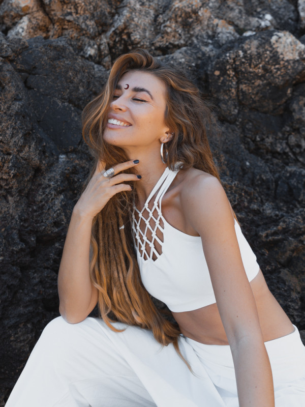 foto tara TOP MACRAMÉ WHITE | FLASHMARKET