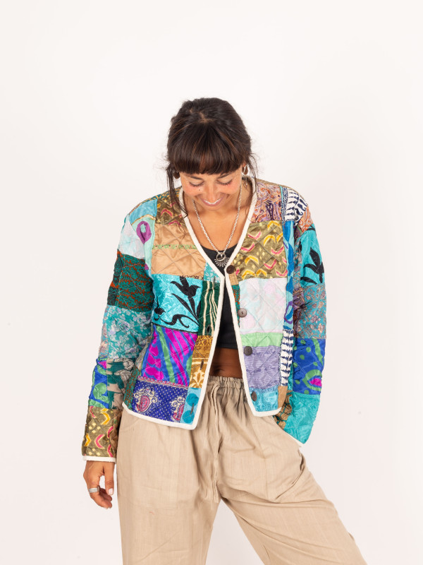 CHAQUETA ACOLCHADA PATCHWORK 025