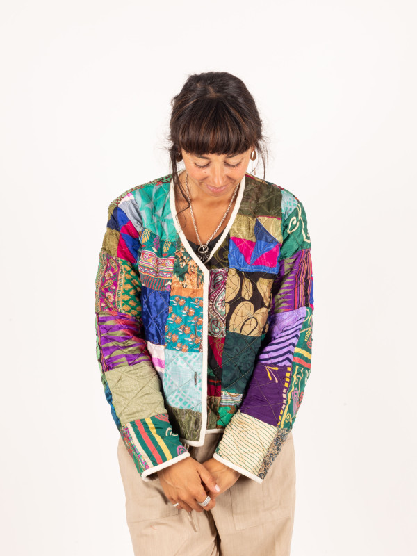 CHAQUETA ACOLCHADA PATCHWORK 026