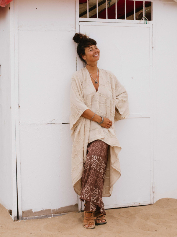 WABI-SABI PONCHO CREAM