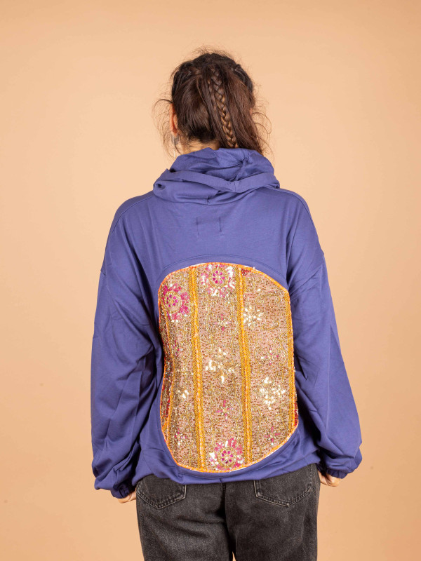 SUDADERA VINTAGE MIRRORS BLUE 012