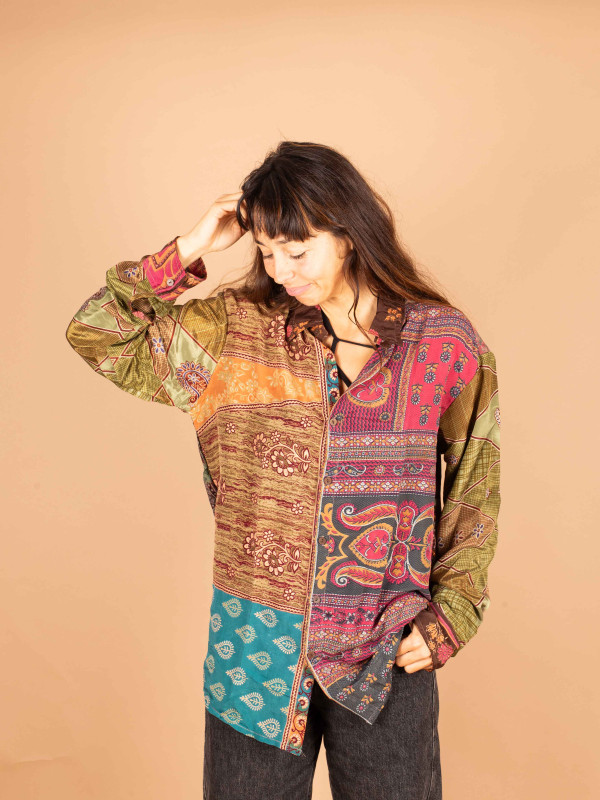 CAMISA PATCHWORK KATHA LARGA 025