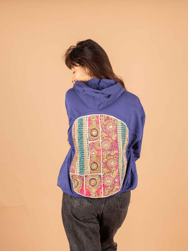 VINTAGE BLUE MIRRORS HOODIE 015