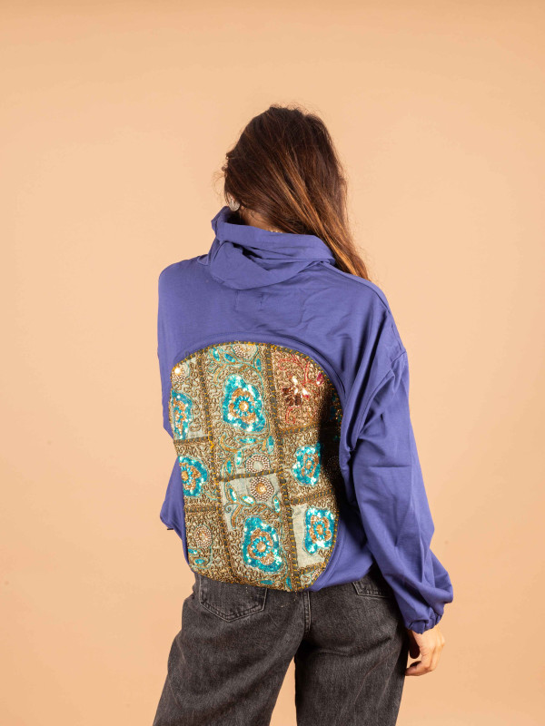 SUDADERA VINTAGE MIRRORS BLUE 017