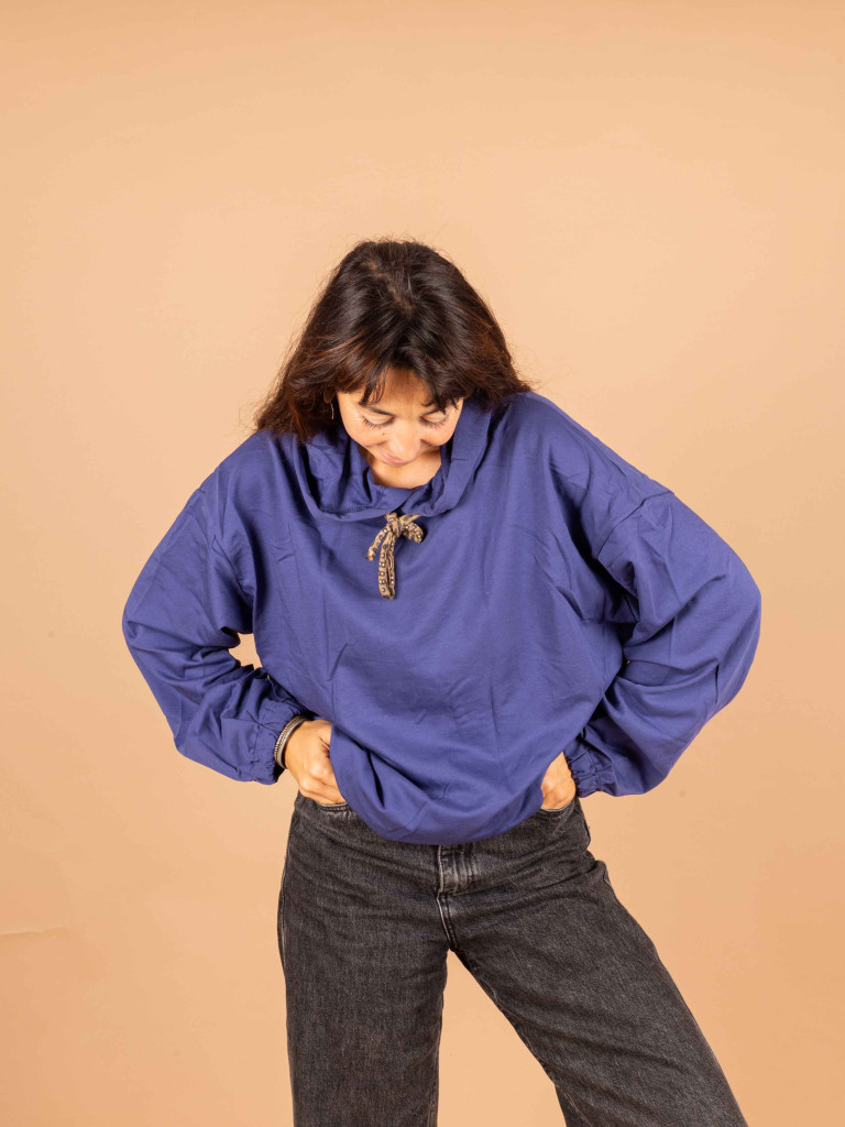 SUDADERA VINTAGE MIRRORS BLUE 018