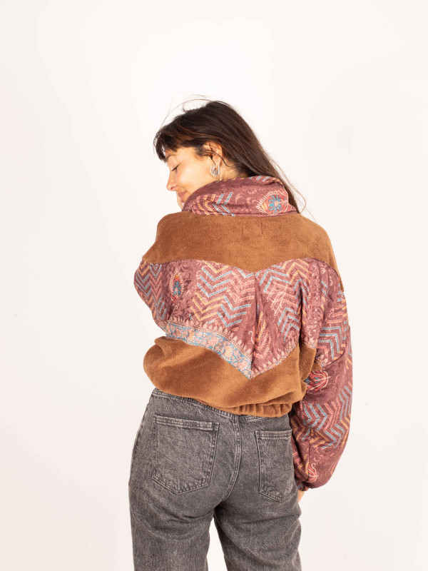 CHAQUETA RIAÑO TEDDY CROP BROWN 27 2