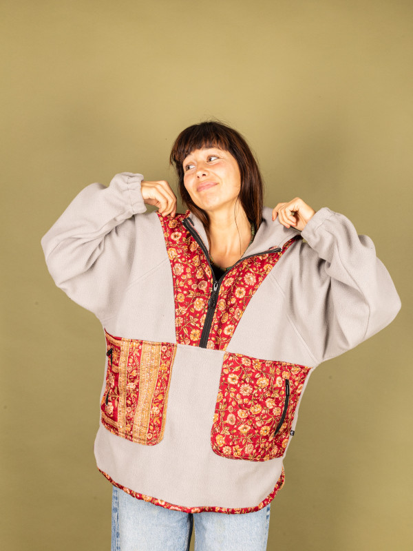 SUDADERA POLAR SAJA GREY 010