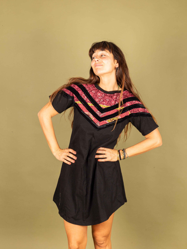 FOLKLORICO DRESS SHORT 036