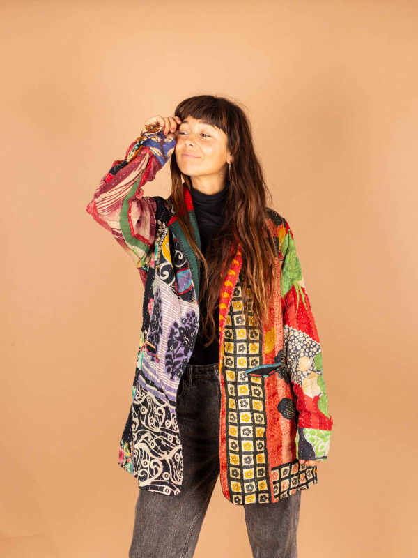 RECYCLED QUILT  BLAZER 66