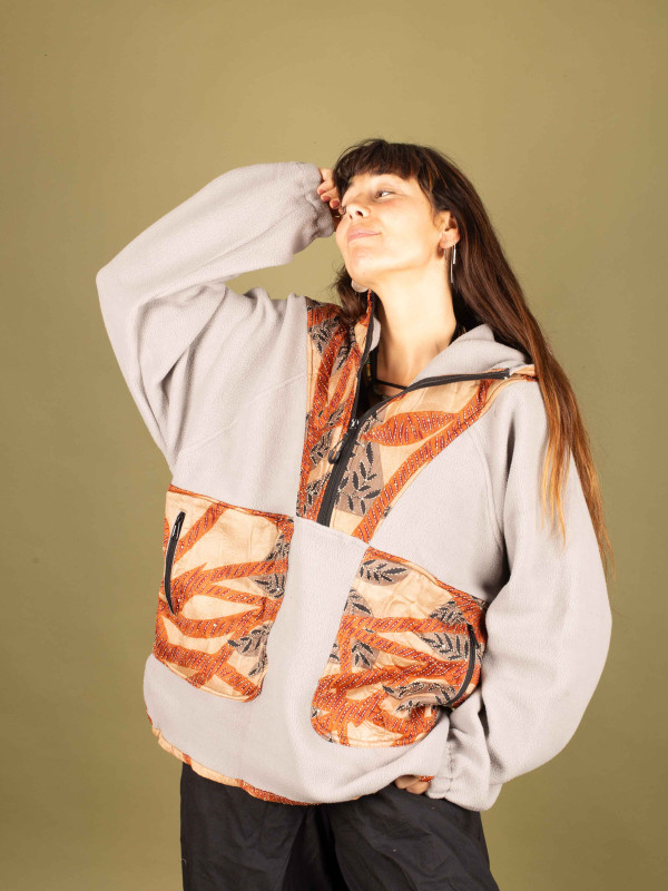 HOODIE FLEECE SAJA GREY 012