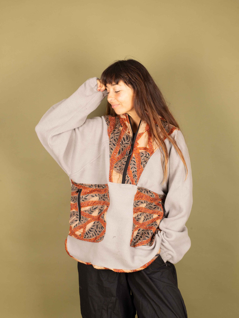 SUDADERA POLAR SAJA GREY 014