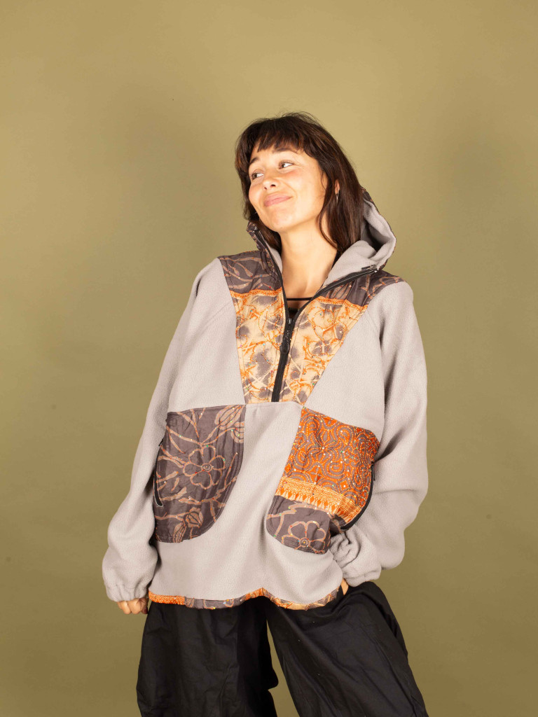 SUDADERA POLAR SAJA GREY 016