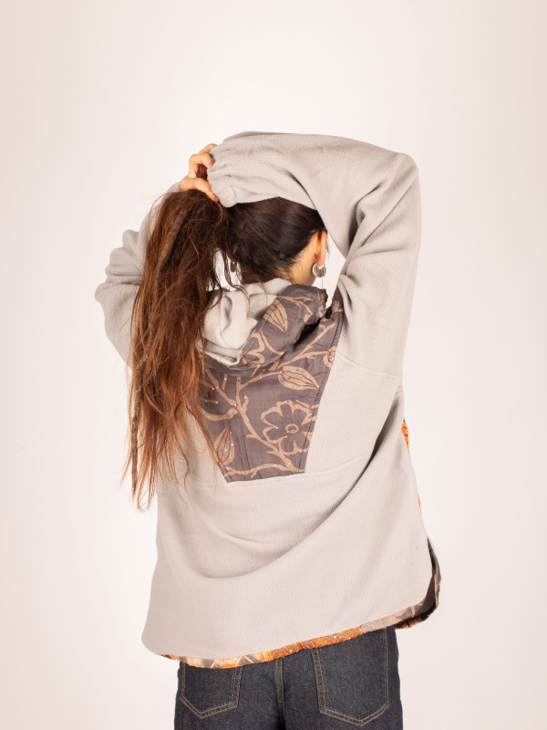 SUDADERA POLAR SAJA GREY 019