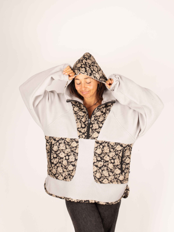 HOODIE FLEECE SAJA GREY 26