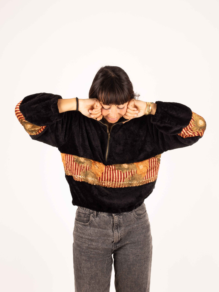 SUDADERA TEDDY PEÑALARA CROP 045