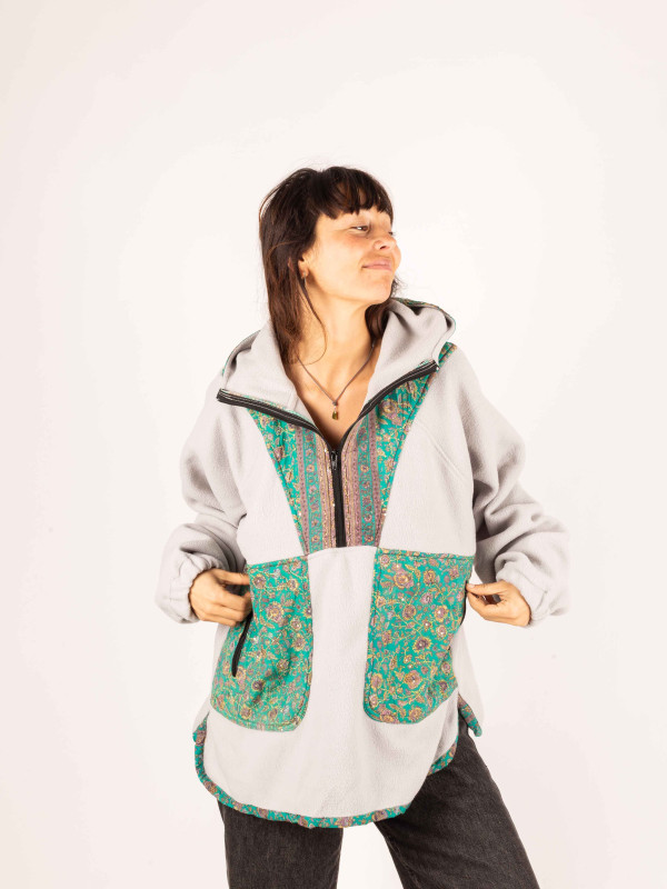 SUDADERA POLAR SAJA GREY 35