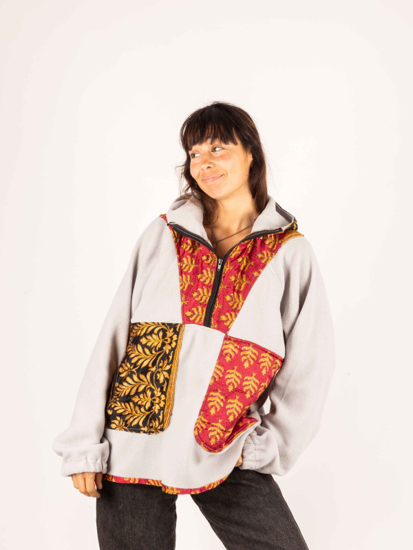 HOODIE FLEECE SAJA GREY 40