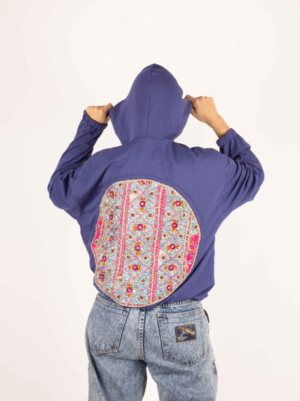 SUDADERA VINTAGE MIRRORS BLUE 020