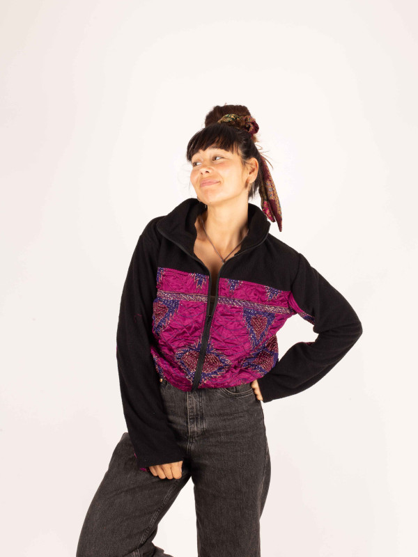 ANGLIRU BLACK FLEECE JACKET 054