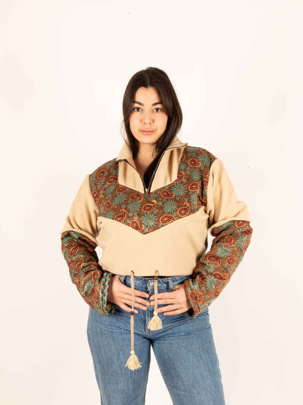 SUDADERA POLAR PIRINEOS CREAM 01