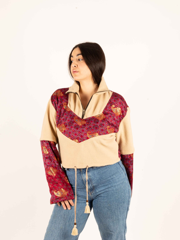 SUDADERA POLAR PIRINEOS CREAM 02