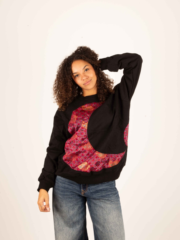 SUN AND MOON BLACK SWEATSHIRT 07