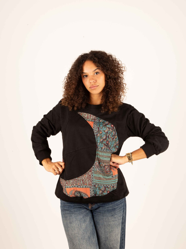 SUDADERA SOL Y LUNA BLACK 011