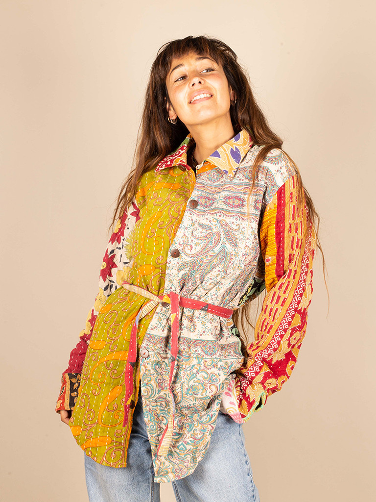 CAMISA OVERSIZE RECYCLED QUILT  S/M 12