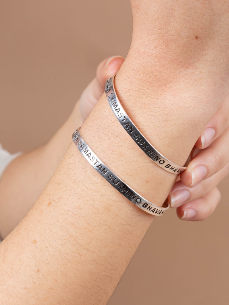 BRAZALETE PLATA FELICIDAD Y LIBERTAD