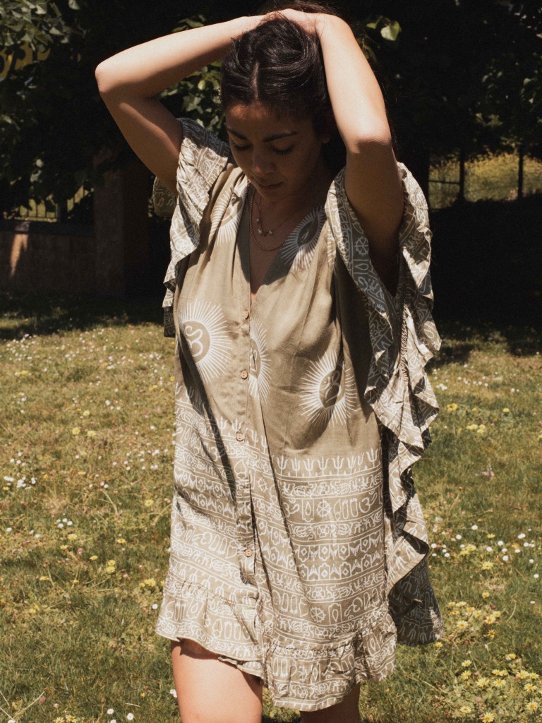 OM OLIVE SHIRT|DRESS