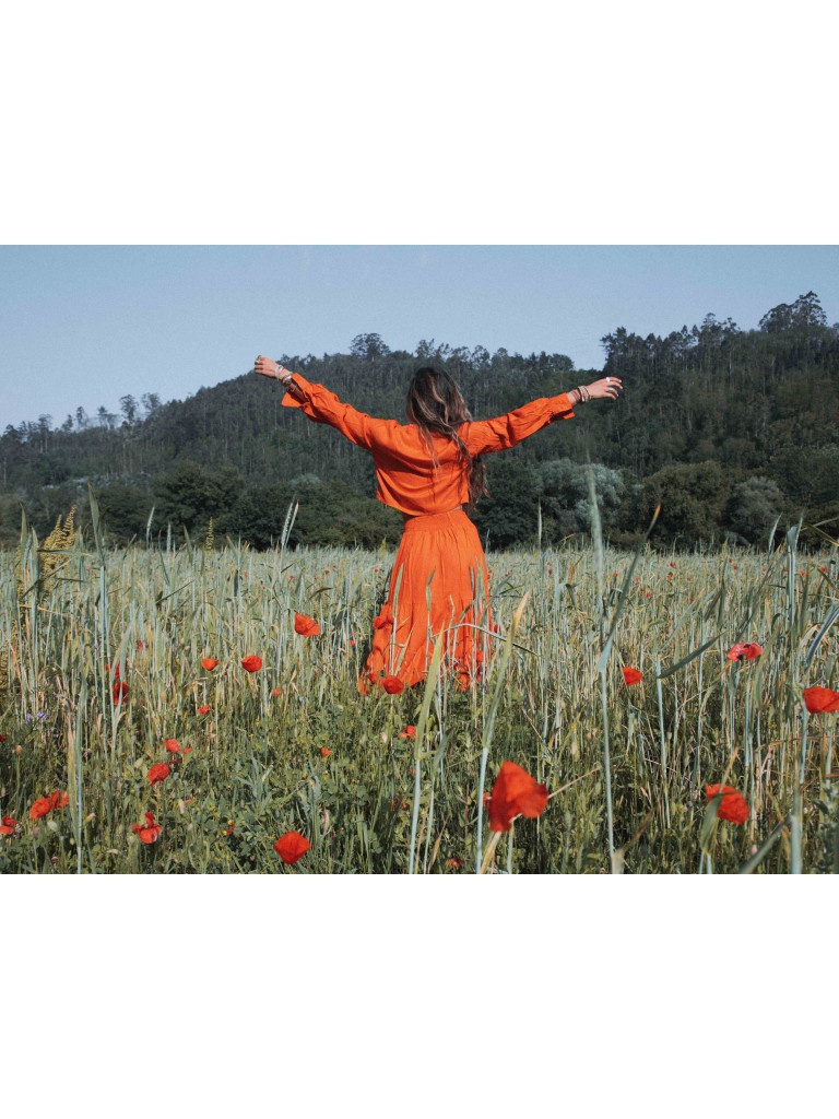 CONJUNTO AMAPOLA CAMISA CROP + FALDA
