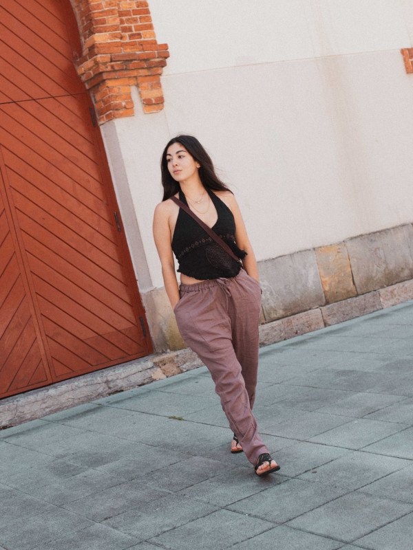 RIBEIRONA CLEAR WINE TROUSERS