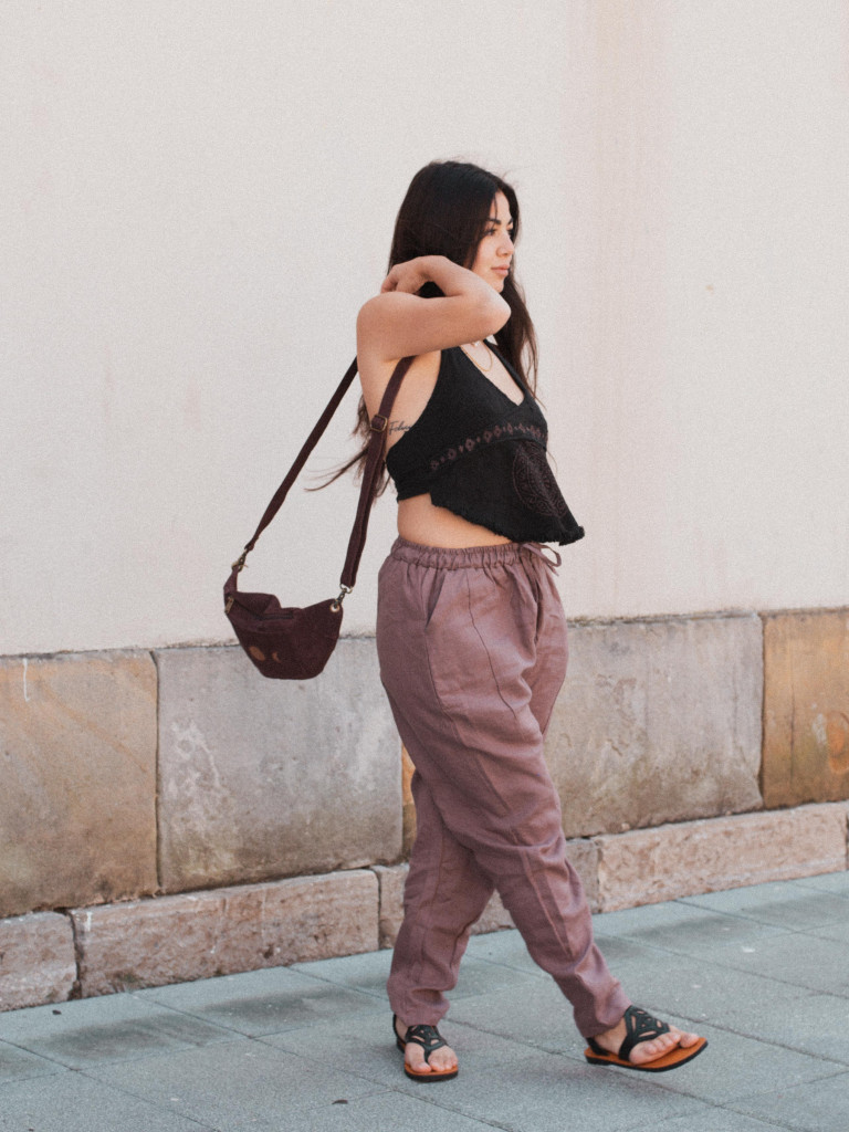 RIBEIRONA CLEAR WINE TROUSERS