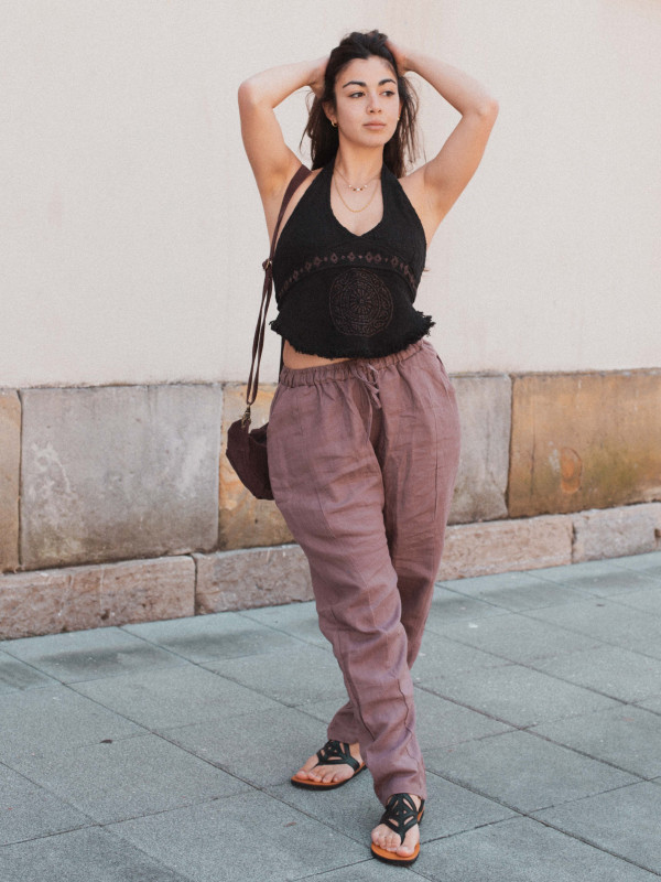 RIBEIRONA CLEAR WINE TROUSERS 2