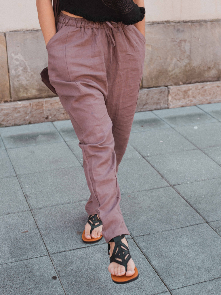 RIBEIRONA CLEAR WINE TROUSERS