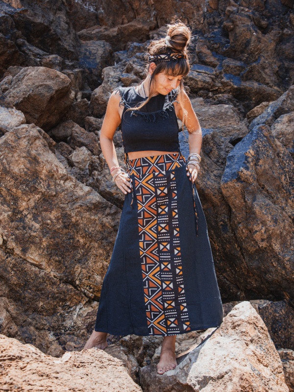 CONJUNTO KAOKO TOP + FALDA + TURBANTE 2