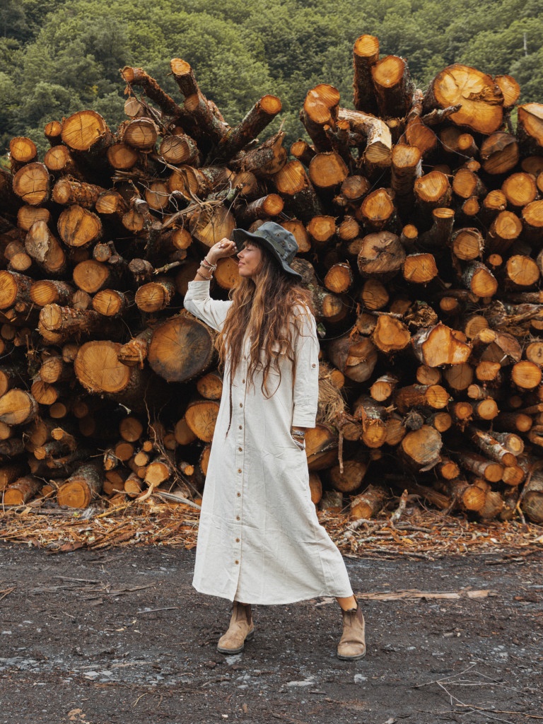 EXPLORER SHIRRED DRESS