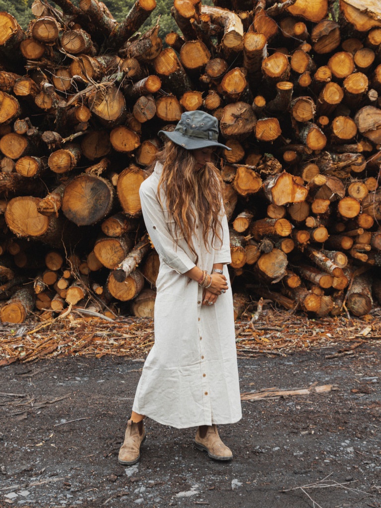 EXPLORER SHIRRED DRESS