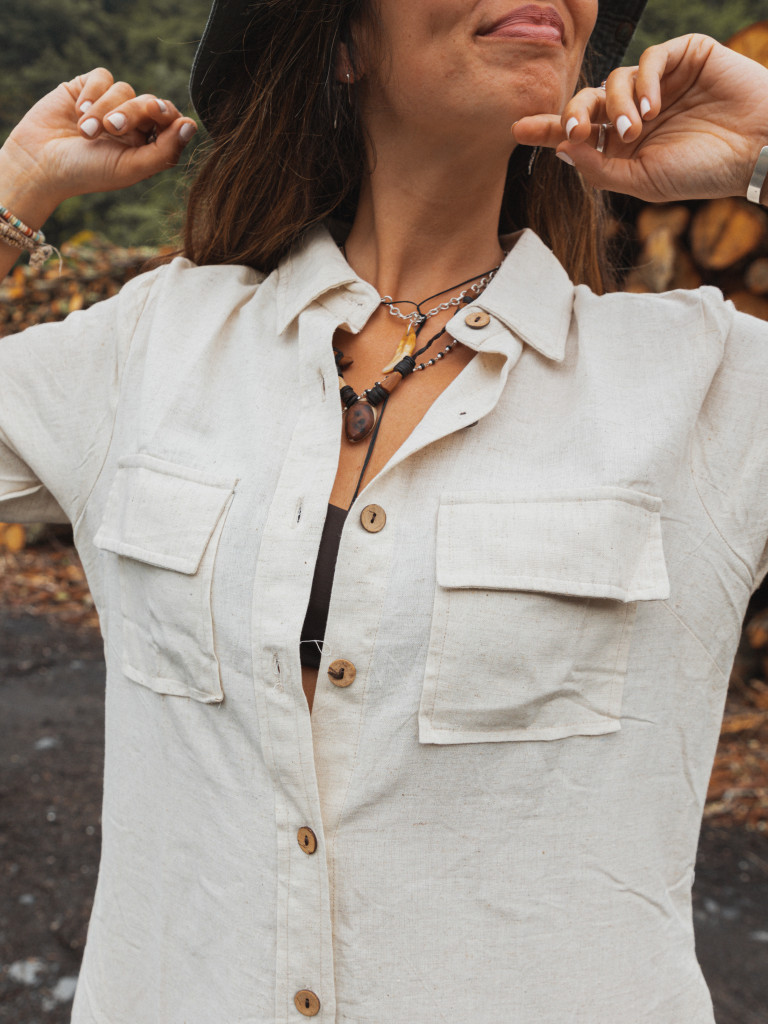 EXPLORER SHIRRED DRESS