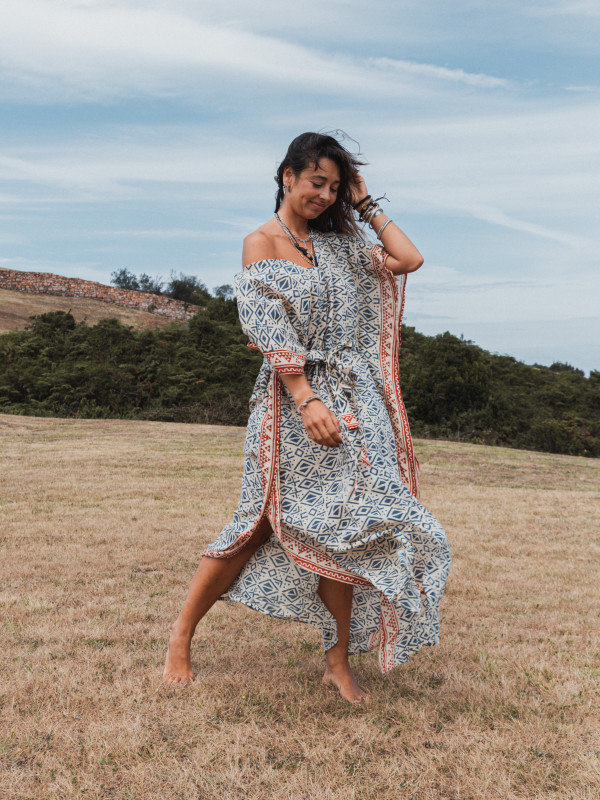 NUESTRA MAGIA HANDBLOCK DRESS/KAFTAN 2