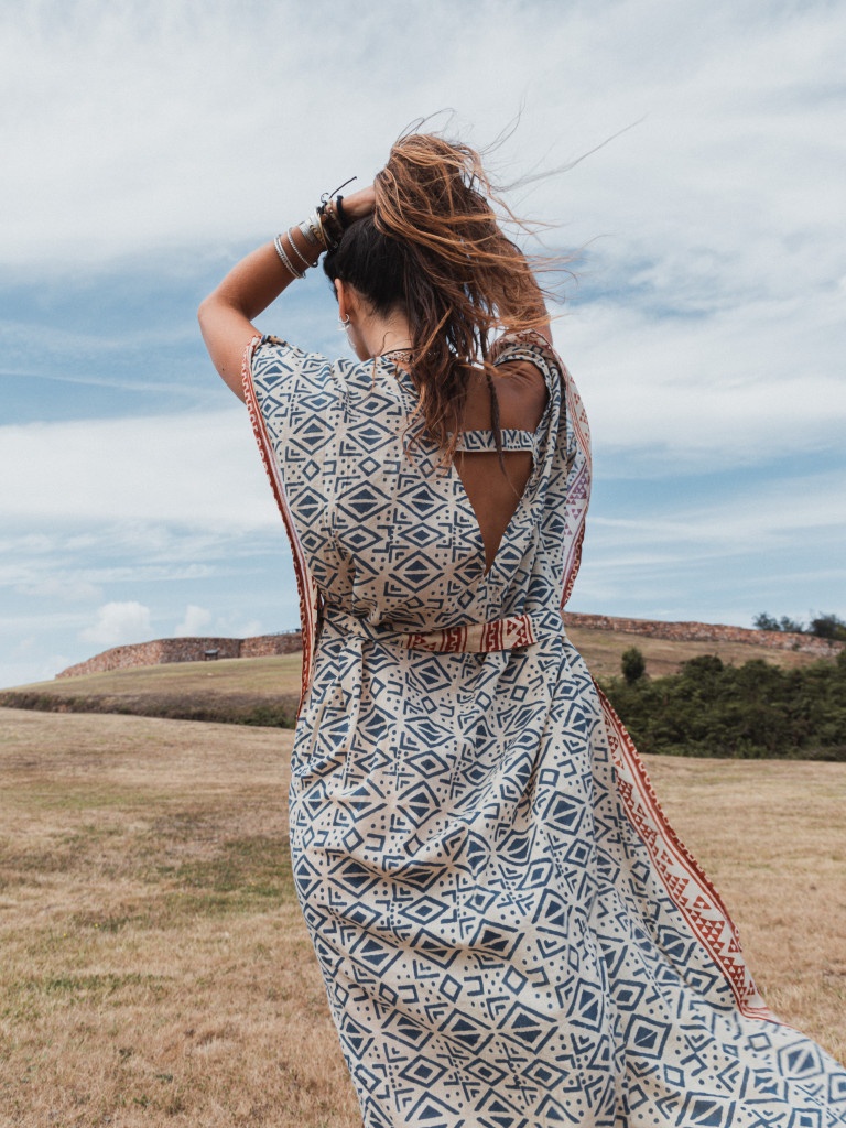 NUESTRA MAGIA HANDBLOCK DRESS/KAFTAN